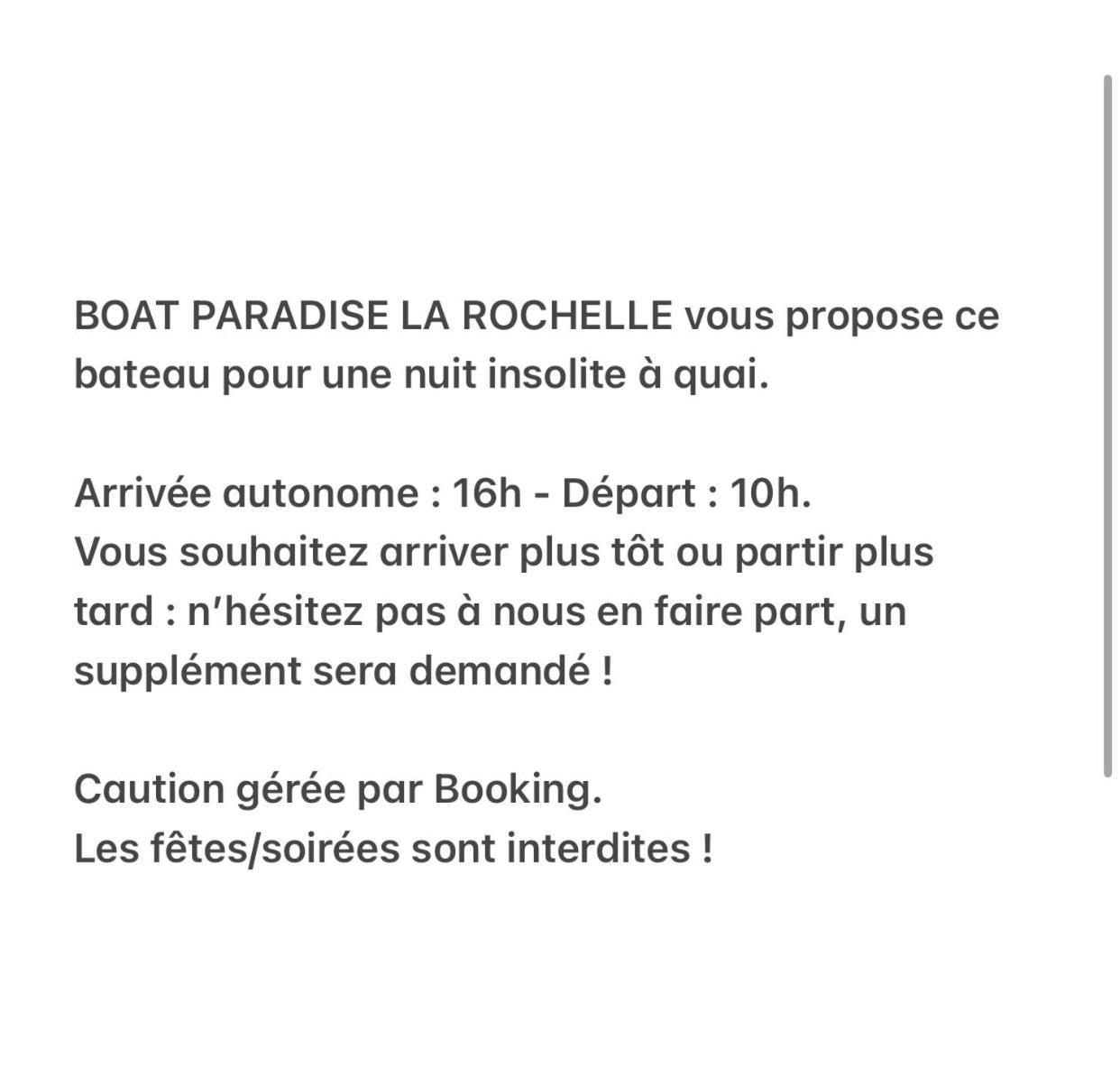 Une Nuit Sur Un Magnifique Bateau Linge Et Menage Inclus - Boat Paradise La Rochelle 拉罗歇尔 外观 照片